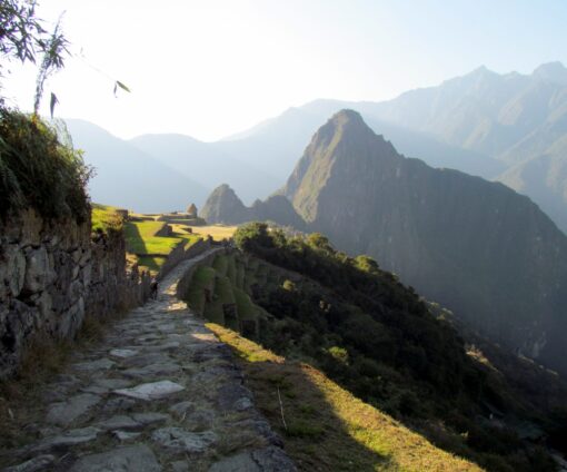Hiking in along the path to Machu Picchu