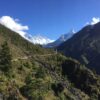 Everest base camp trail up the Kumbu valley