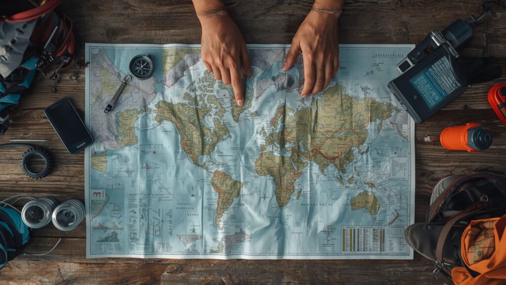 Setting goals through detailed expedition planning and route mapping