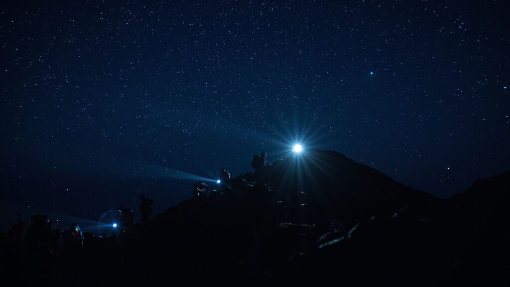 Summit night climb showing mental determination tips for Kilimanjaro final ascent