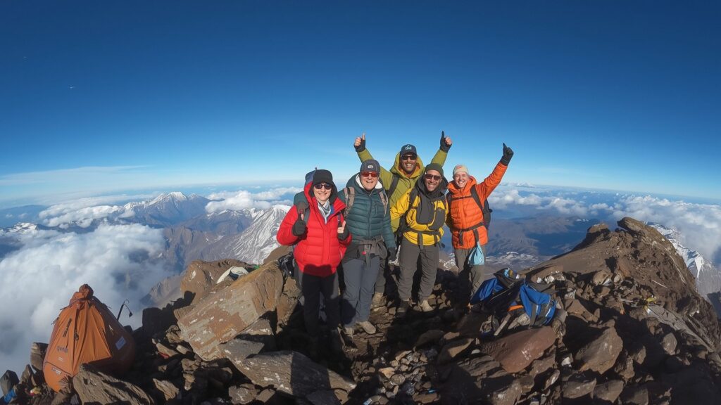 Successful summit reached through proper altitude sickness prevention and acclimatisation