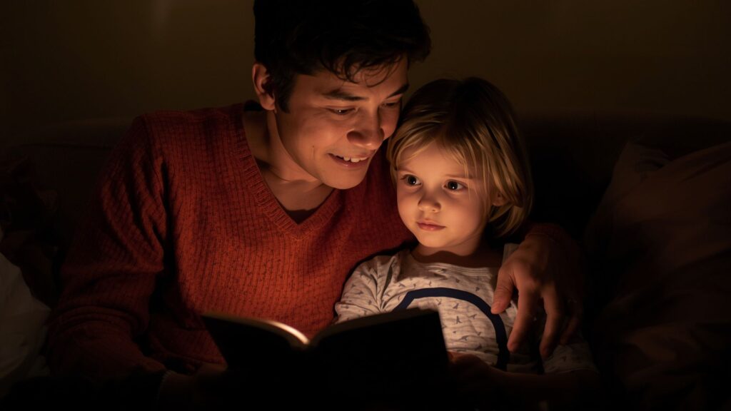 Life is important message being shared between generations as adult gives child undivided attention and recognition