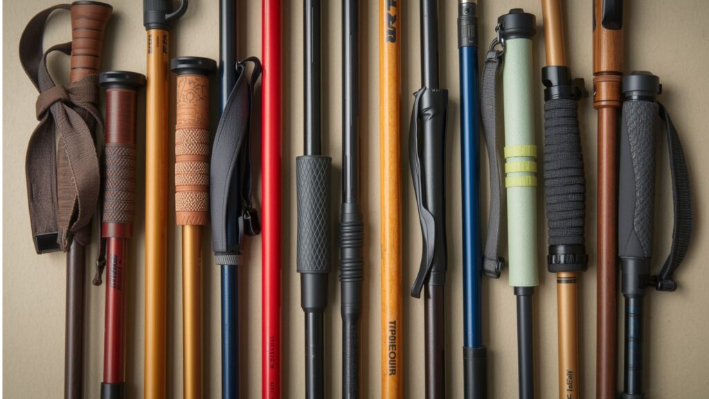 Benefits of hiking start with choosing right trekking poles including grip materials and features