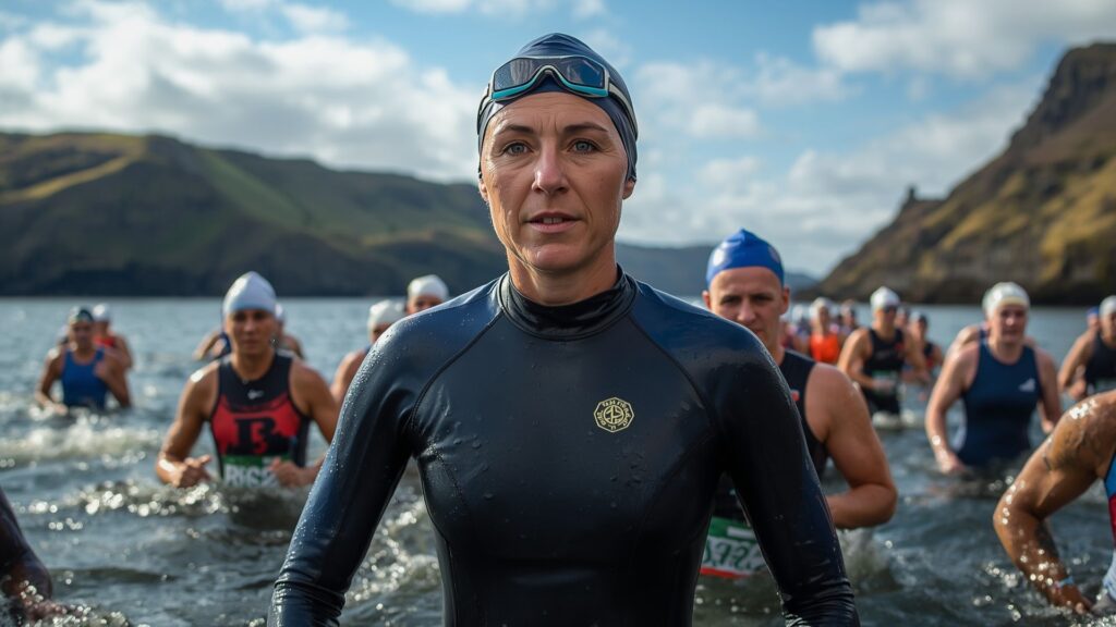 Teena Gates preparing for open water swimming competition in Ireland