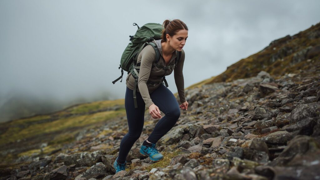 Climber demonstrates how to travel light on technical mountain terrain