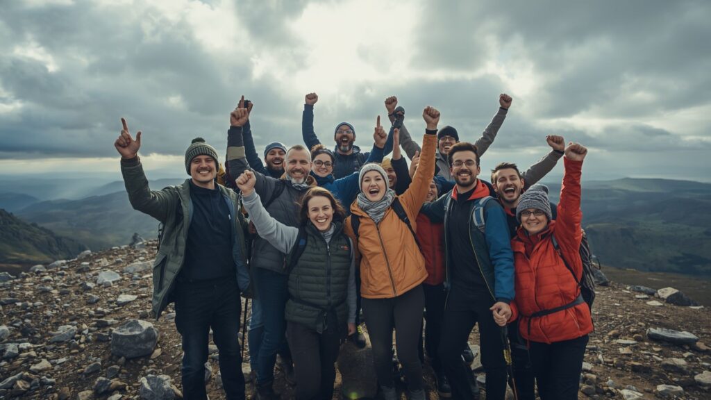 Success hurts less when achievement includes meaningful experiences and shared mountain adventures