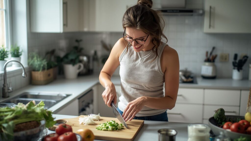 Advice about food promoting lifestyle changes through enjoyable home cooking with fresh ingredients