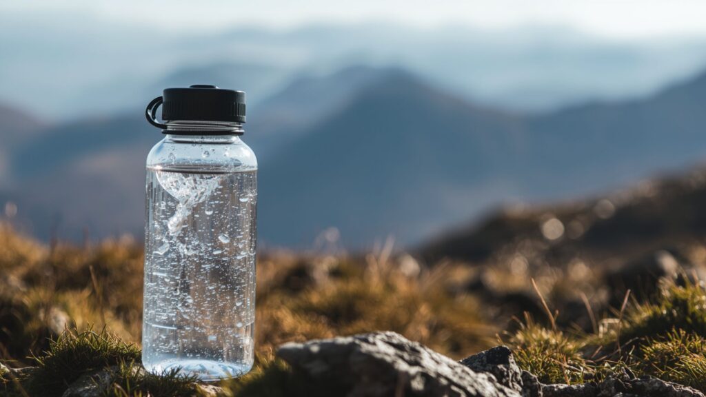 Advice about food emphasises proper hydration with water for mountain training and daily health