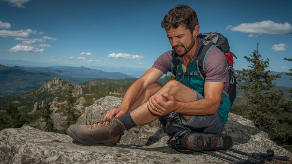 Regular foot inspections during hikes prevent blisters from developing