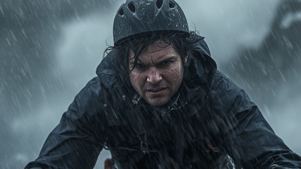 Persistence through challenging weather conditions exemplifying ACTION Third Attribute of Success principle