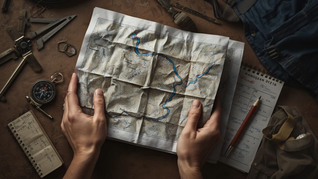 Strategic planning with map and compass supporting Third Attribute of Success implementation