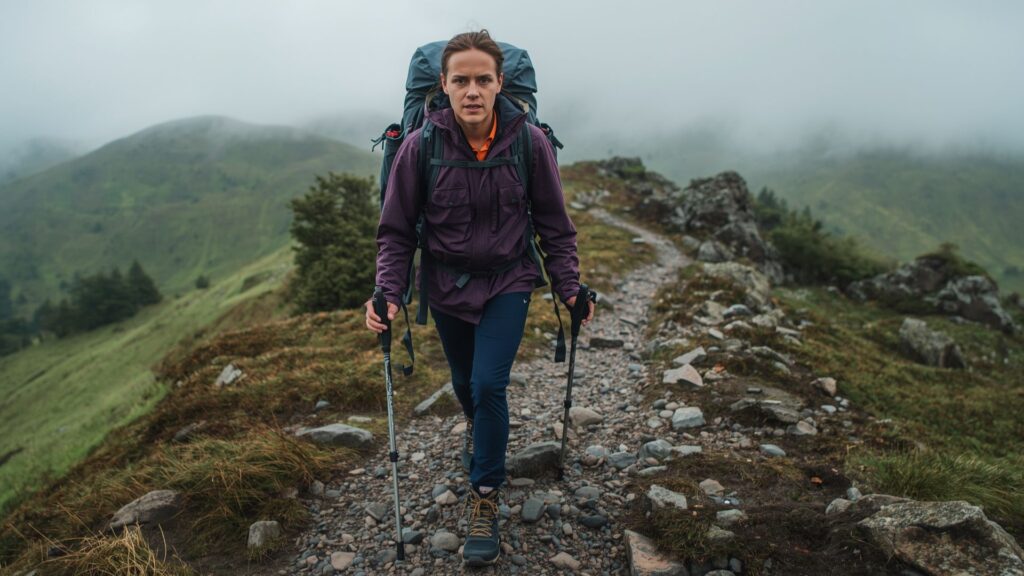 Hiker training for mountain expedition goals visualised on their vision boards