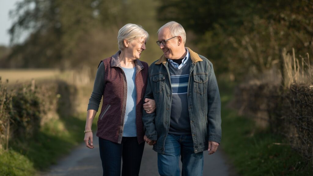 Reasons to start walking together include improved relationships and communication for couples