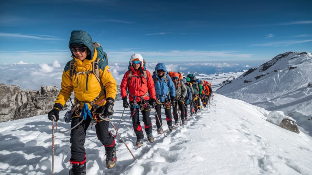 Expedition team showing hunger for success through preparation and teamwork