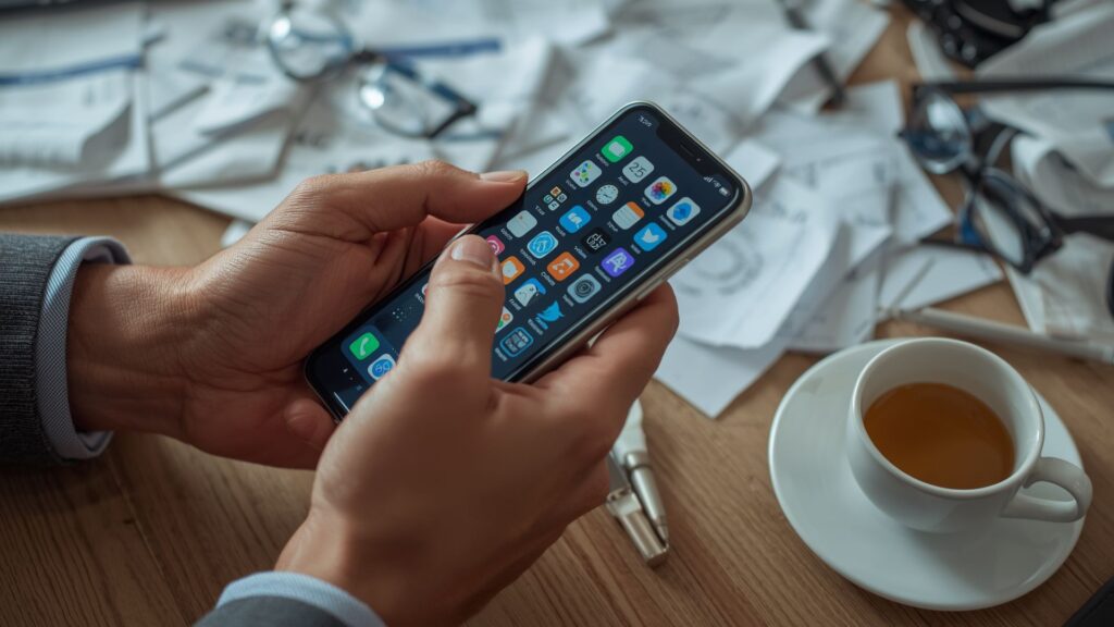 Success hurts through technology overload and constant phone notifications causing workplace anxiety