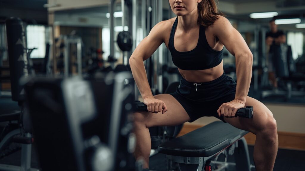 Training for hiking at the gym with resistance exercises and strength building workouts