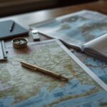 Planning expedition success with maps and route schedules for mountain treks