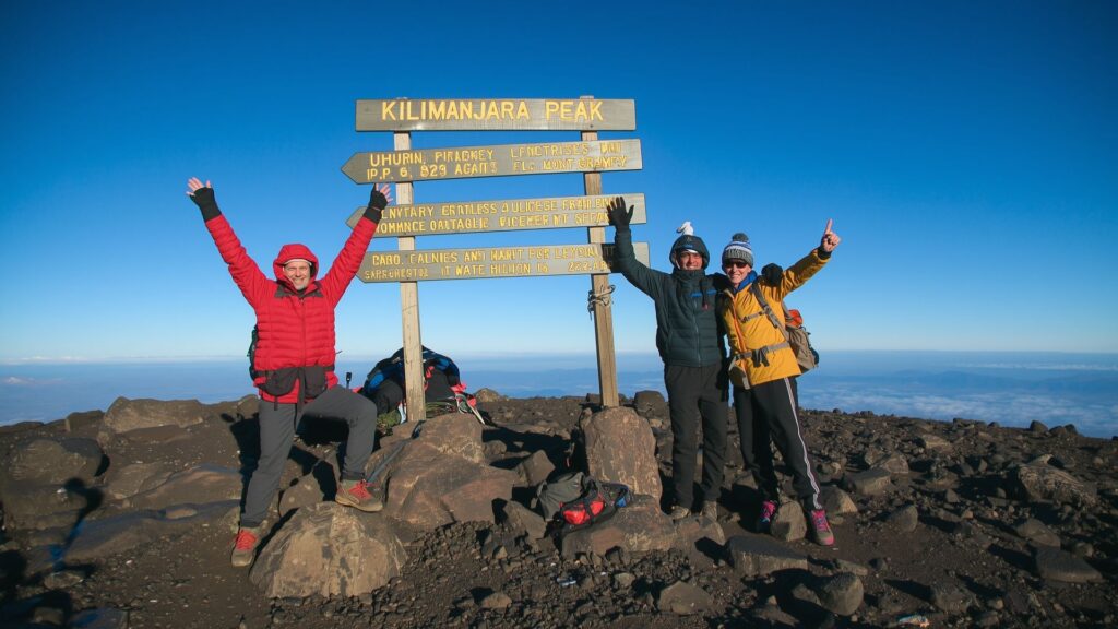 Kilimanjaro summit reached by Ann Dowley Spillane and Dream Team 2014