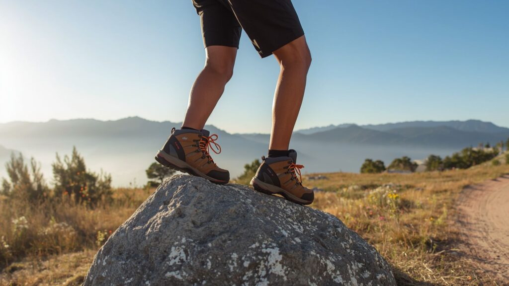 Step-up exercises that strengthen leg muscles to reduce knee pain while hiking