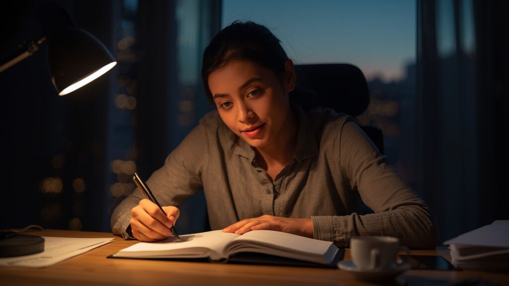 Boost daily productivity through daily performance review and end-of-day reflection practices