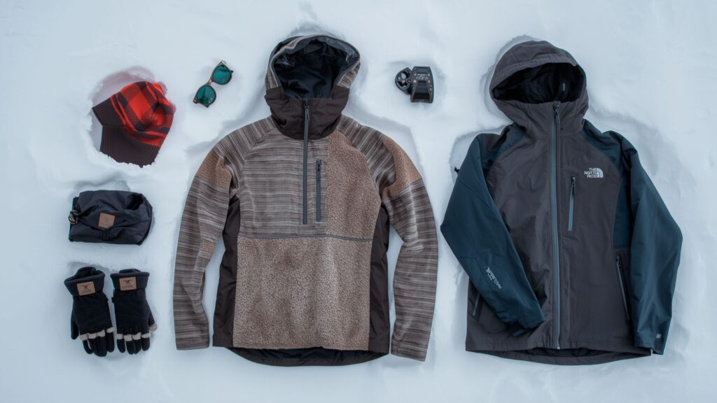 Winter hiking tips for proper three-layer clothing system including base layer, insulation, and waterproof shell