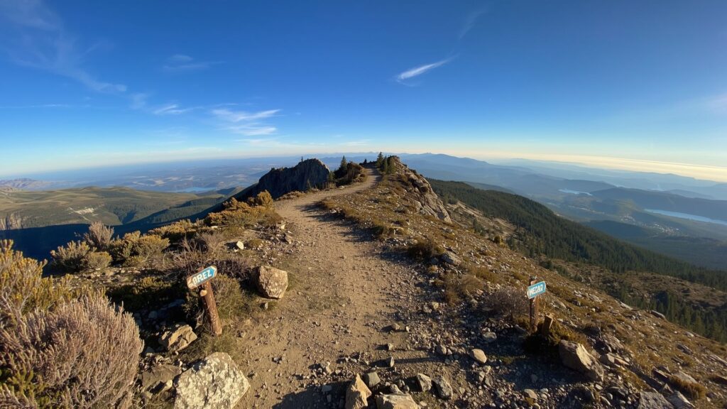 High altitude hiking trail at 2,400 metres showing typical terrain and elevation characteristics
