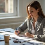 Boost daily productivity through morning planning and task list creation at organized workspace
