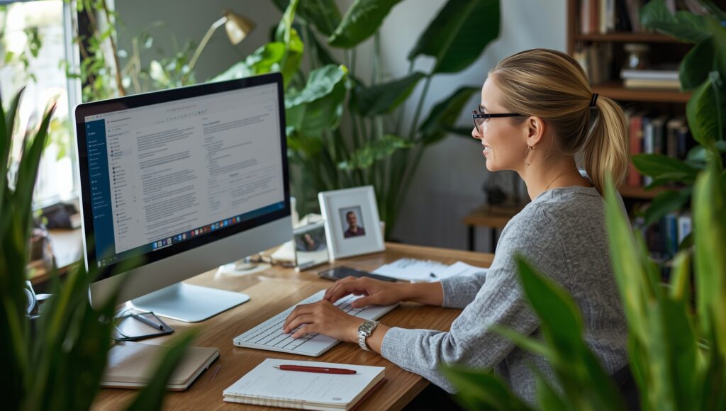 Professional creating complete message aligned with the 7 Cs of Communication