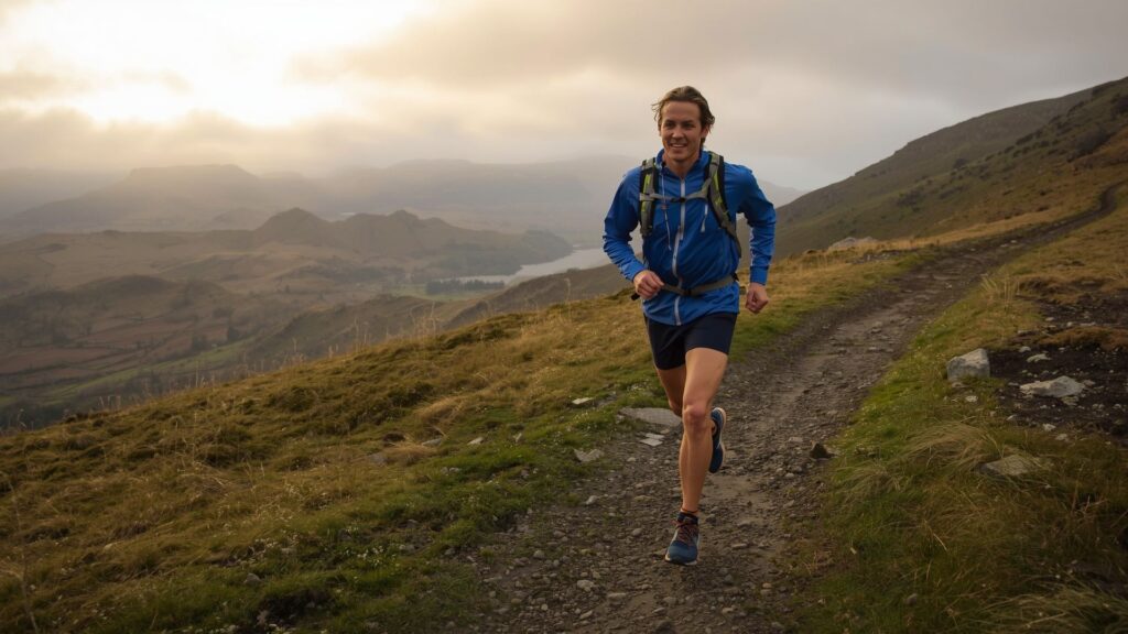 Runner demonstrating how to form a habit through single-focus mountain training in Kerry Ireland