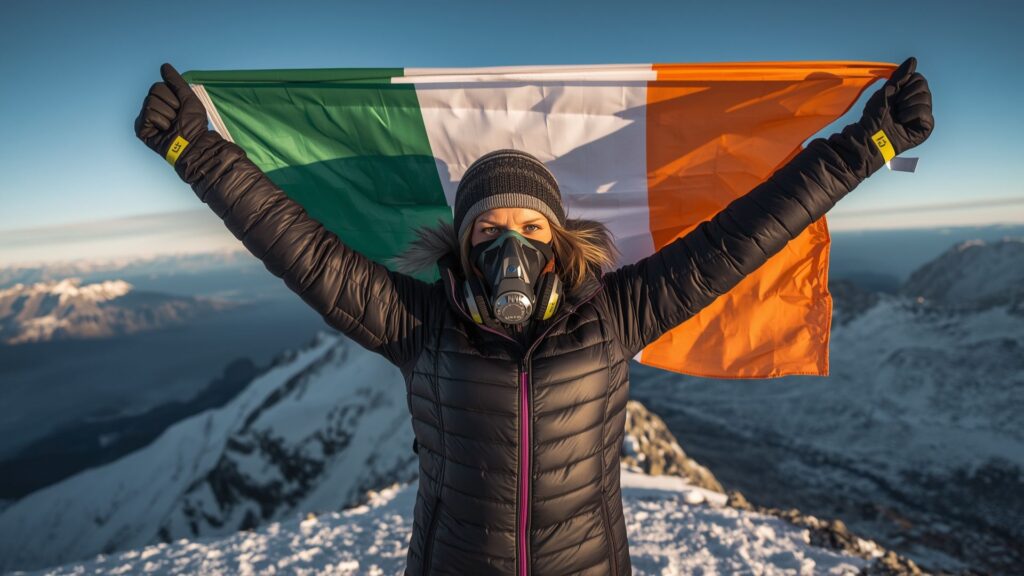Dr Clare O'Leary first Irish female Everest summiter and Highest Puc Fada participant on 18th May 2004