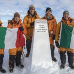 First Irish team to the South Pole celebrates historic achievement at geographic South Pole on 8 January 2008