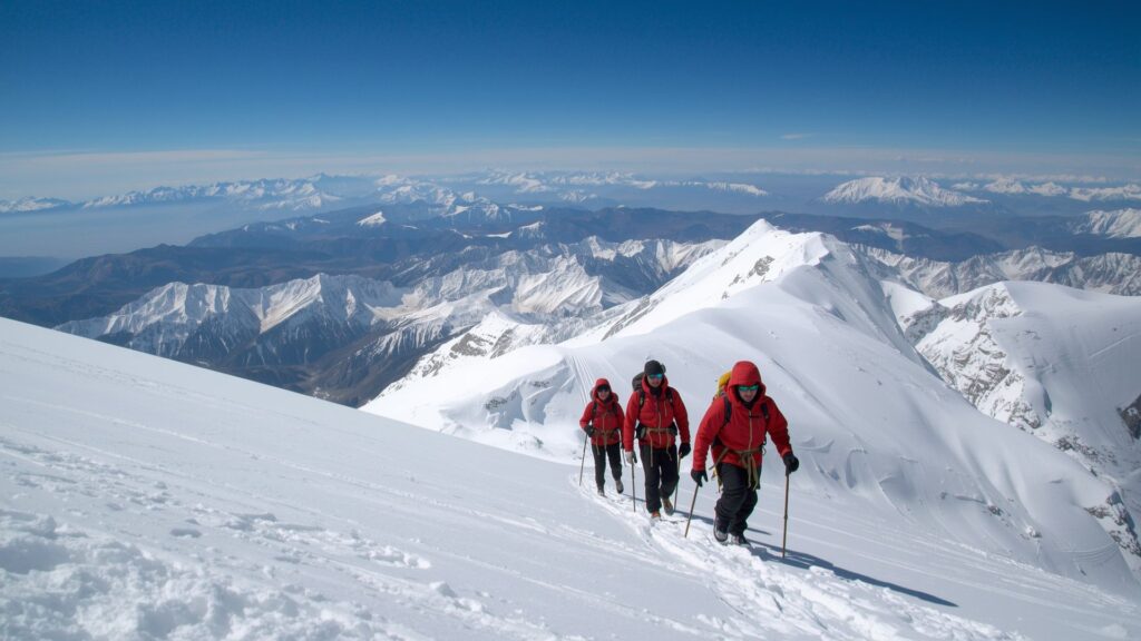 Mount Elbrus Russia summit climb team Caucasus Mountains The Great Adventure of 2019
