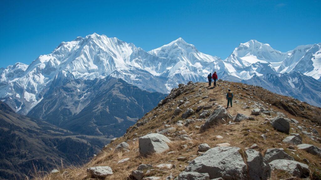 Himalayan trekkers improving brain health through multi-day walking expeditions at altitude