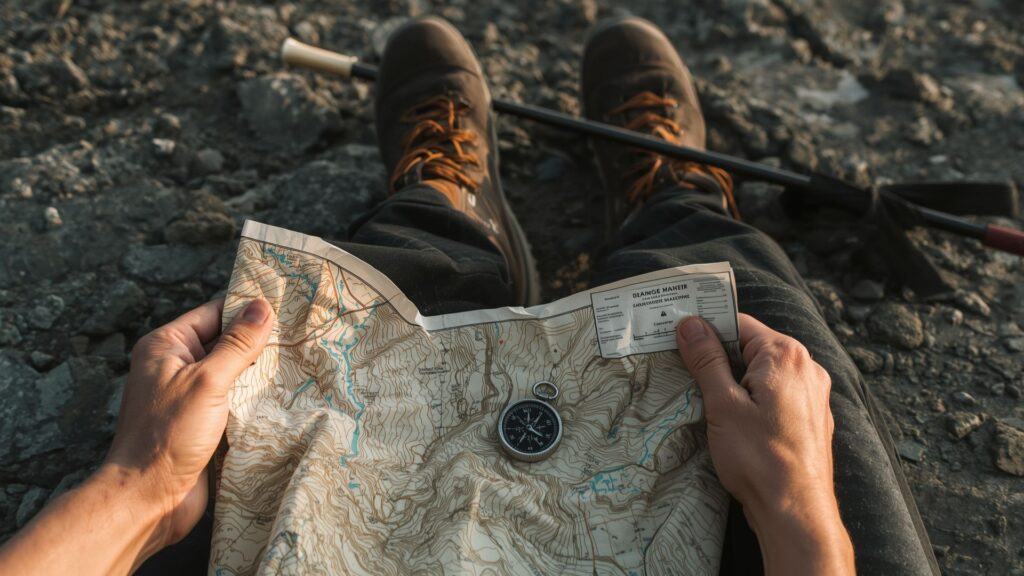 Route planning and navigation tools essential for safety on the hills