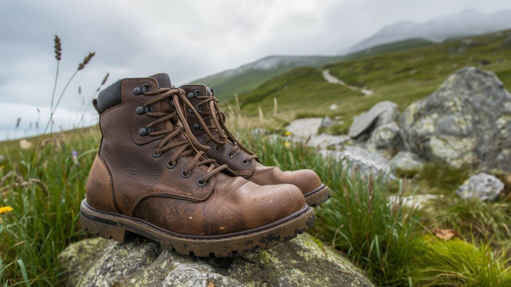 Hiking tips for Ireland emphasise properly broken-in hiking boots for Irish mountain terrain