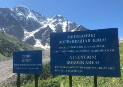 Russian border with Georgia