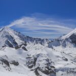 Mt. Elbrus expedition climbers approaching Europe's highest peak at 5,642 metres in the Caucasus Mountains