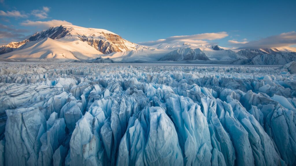 Summit glaciers at 5895 metres where Irish harpist conquers Kilimanjaro breaking world record