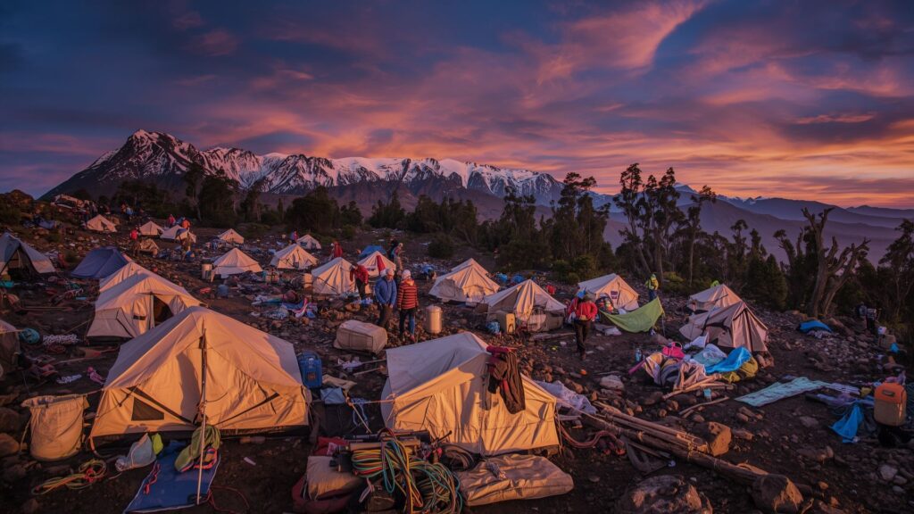 Expedition base camp used when Irish harpist conquers Kilimanjaro with support team