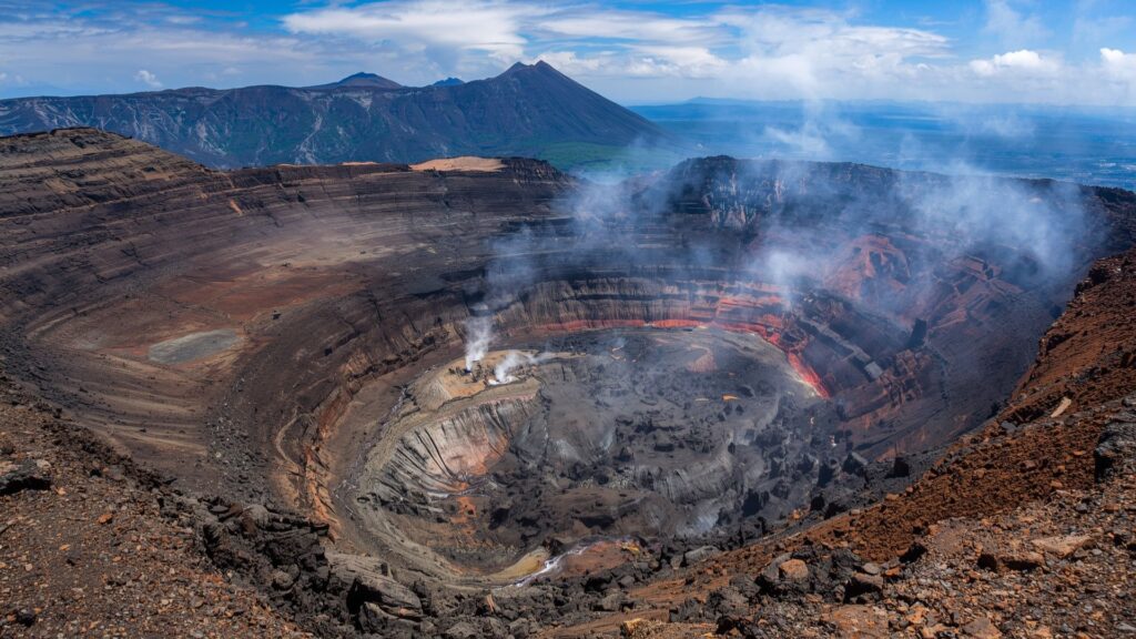 Kilimanjaro facts reveal the dormant volcano's crater with active fumaroles and volcanic vents