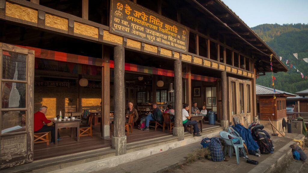 Traditional tea house accommodation used throughout the Everest Base Camp Trek in Nepal