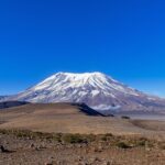 Best time to climb Kilimanjaro showing clear summit views during peak dry season with trekkers ascending towards Uhuru Peak