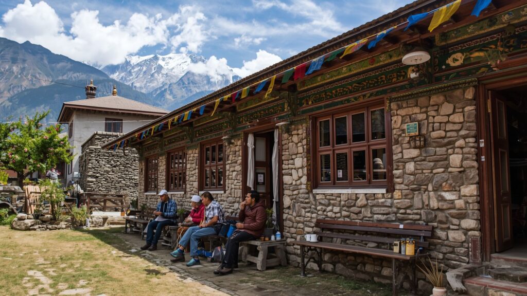 Practical tips for Everest Base Camp trek showing typical tea house accommodation along the route