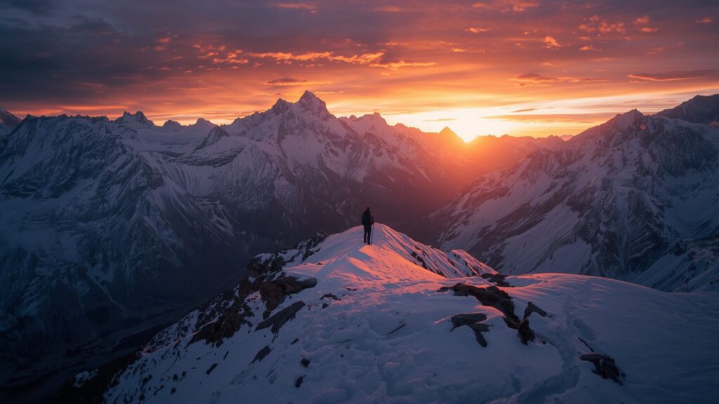 Motivational tips for Everest Base Camp trek showing breathtaking Himalayan sunrise views