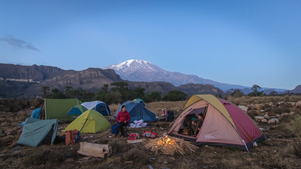 Best time to climb Kilimanjaro features excellent camping conditions on the Lemosho Route during optimal dry season months